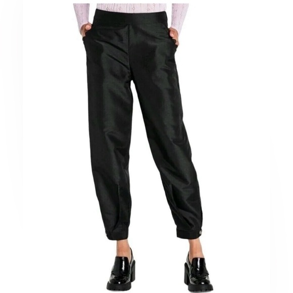 Kika Vargas Target Size Medium Women's Scallop Edge Pocket Tapered‎ Pants Black - Picture 1 of 13